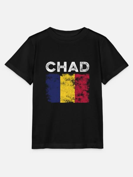 Tschadische Flagge Distressed - Tschadische Flagge - Stanley/Stella Kinder T-Shirt MINI CREATOR - Schwarz