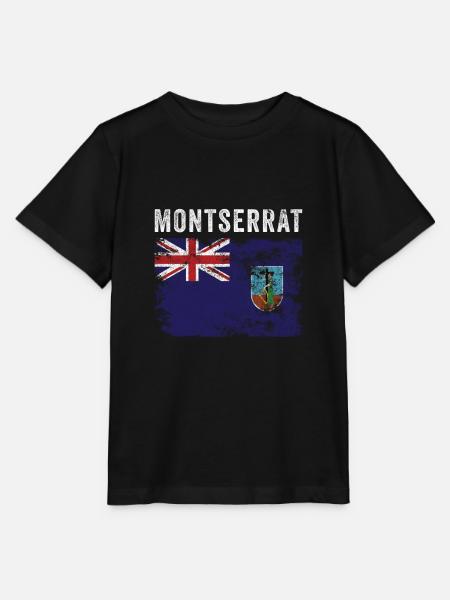 Montserrat Flagge Distressed - Stanley/Stella Kinder T-Shirt MINI CREATOR - Schwarz