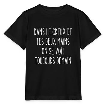 Dans le creux de tes deux mains - T-shirt bio MINI CREATOR Stanley/Stella Enfant - noir - Devant - Mikhail (115cm)