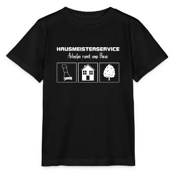 Travailler autour de la maison - service de conciergerie - T-shirt bio MINI CREATOR Stanley/Stella Enfant - noir - Devant - Mikhail (115cm)