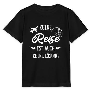 Keine Reise ist auch keine Lösung - Stanley/Stella Kinder T-Shirt MINI CREATOR  - Schwarz - Vorne - Mikhail (115cm)