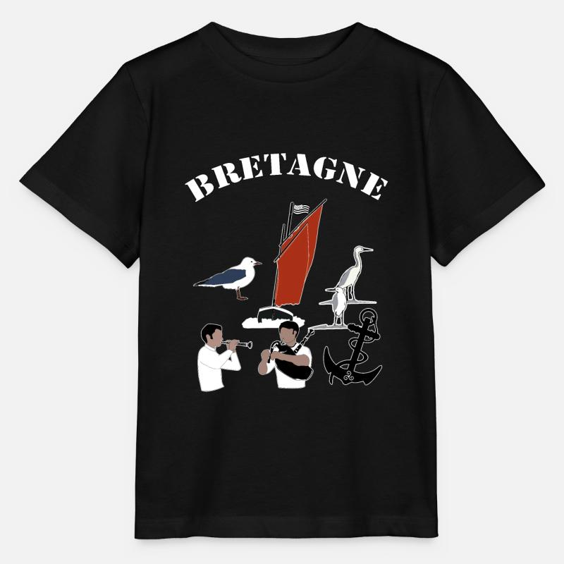 bretagne symboles - T-shirt bio MINI CREATOR Stanley/Stella Enfant - noir