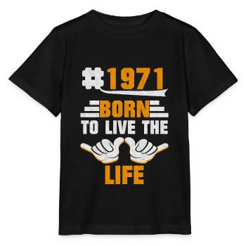 1971 Né Pour vivre - T-shirt bio MINI CREATOR Stanley/Stella Enfant - noir - Devant - Mikhail (115cm)