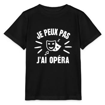 je peux pas j'ai opéra - T-shirt bio MINI CREATOR Stanley/Stella Enfant - noir - Devant - Mikhail (115cm)