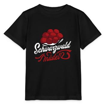 Schwarzwaldmädel Bollenhut Motiv - Stanley/Stella Kinder T-Shirt MINI CREATOR  - Schwarz - Vorne - Mikhail (115cm)