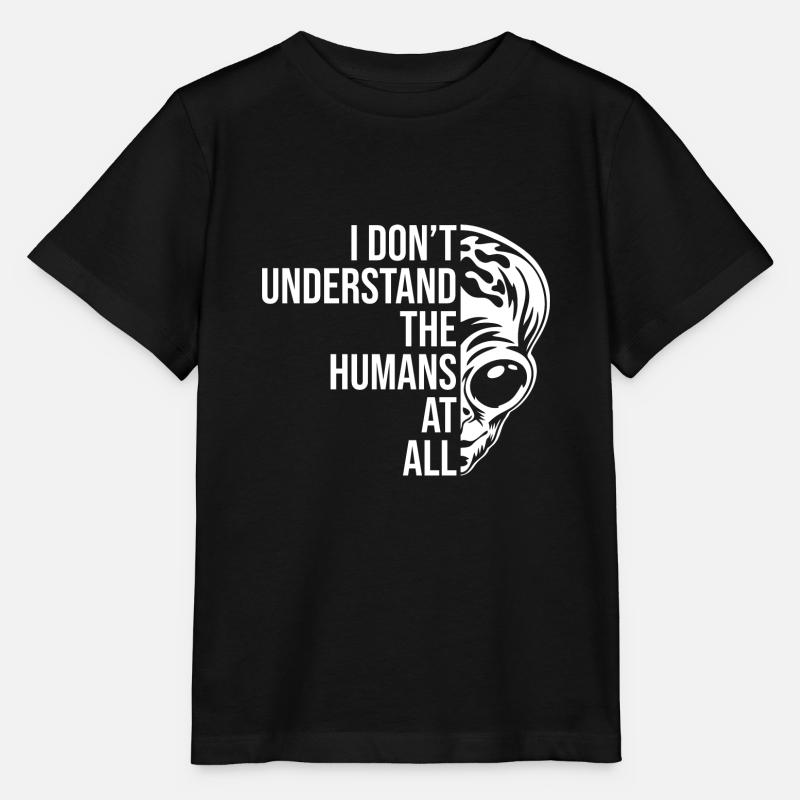 Graphique de citation extraterrestre - T-shirt bio MINI CREATOR Stanley/Stella Enfant - noir