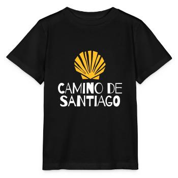 Camino de Santiago | Jakobsweg - Stanley/Stella Kinder T-Shirt MINI CREATOR  - Schwarz - Vorne - Mikhail (115cm)