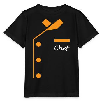 Chefkoch Uniform Lustiges Kochen - Stanley/Stella Kinder T-Shirt MINI CREATOR  - Schwarz - Vorne - Mikhail (115cm)