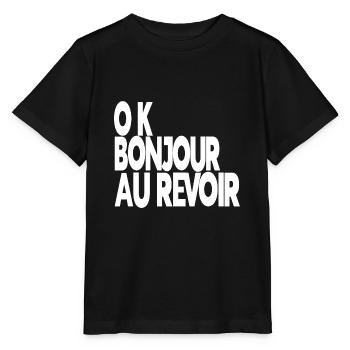 ok bonjour au revoir - T-shirt bio MINI CREATOR Stanley/Stella Enfant - noir - Devant - Mikhail (115cm)
