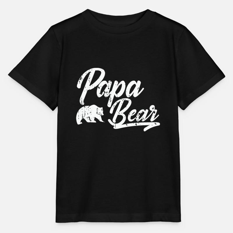 Papa Bear - Stanley/Stella Kinder T-Shirt MINI CREATOR - Schwarz