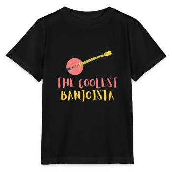 The Coolest Banjoista - Stanley/Stella MINI CREATOR Kids’ T-Shirt - black - Front - Mikhail (115cm)