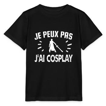 je peux pas j'ai cosplay - T-shirt bio MINI CREATOR Stanley/Stella Enfant - noir - Devant - Mikhail (115cm)