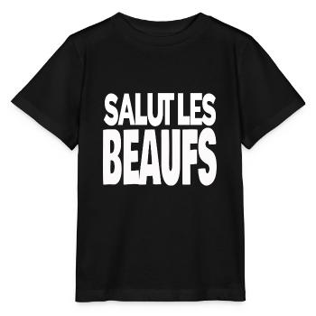 salut les beaufs - T-shirt bio MINI CREATOR Stanley/Stella Enfant - noir - Devant - Mikhail (115cm)
