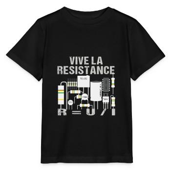 Viva La Resistance Génie électrique de résistance - T-shirt bio MINI CREATOR Stanley/Stella Enfant - noir - Devant - Mikhail (115cm)