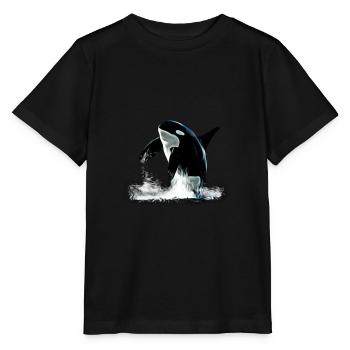 Orca - Stanley/Stella Kinder T-Shirt MINI CREATOR  - Schwarz - Vorne - Mikhail (115cm)