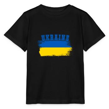 Ukraine Vintage Flagge Fahne Land Herkunft - Stanley/Stella Kinder T-Shirt MINI CREATOR  - Schwarz - Vorne - Mikhail (115cm)
