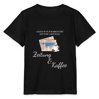 Zeitung Lesen Nachrichten Magazin Geschenk - Stanley/Stella Kinder T-Shirt MINI CREATOR  - Schwarz - Vorne - Mikhail (115cm)