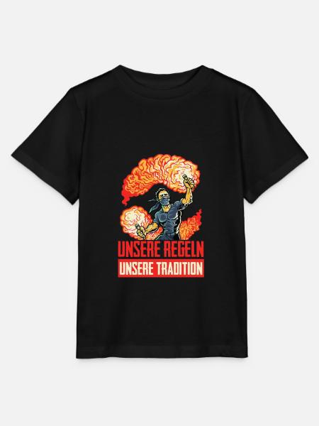 Feuerwerk ist kein Verbrechen Pyro Ultras - Stanley/Stella Kinder T-Shirt MINI CREATOR - Schwarz
