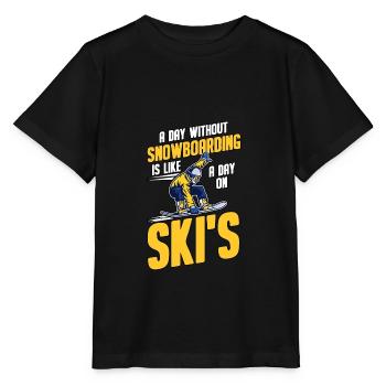 Snowboard snowboard snowboarder vacances de snowboard - T-shirt bio MINI CREATOR Stanley/Stella Enfant - noir - Devant - Mikhail (115cm)