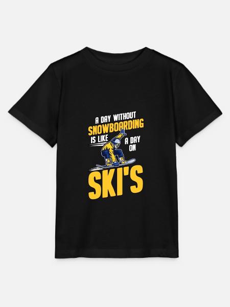Snowboarden Snowboard Snowboarder Snowboardurlaub - Stanley/Stella Kinder T-Shirt MINI CREATOR - Schwarz