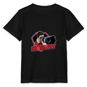 Photographe Photographie Photographier Appareil Photo Hobby - T-shirt bio MINI CREATOR Stanley/Stella Enfant - noir - Devant - Mikhail (115cm)
