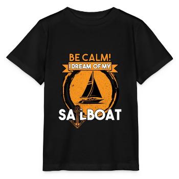 SKIPPER BIN ICH AUF MEINEN SEGELBOOT YACHT - Stanley/Stella Kinder T-Shirt MINI CREATOR  - Schwarz - Vorne - Mikhail (115cm)
