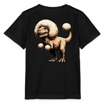 Poodle T-Rex Fusion Mythical Beast Design - Stanley/Stella MINI CREATOR Kids’ T-Shirt - black - Front - Mikhail (115cm)
