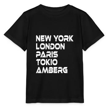 Amberg, New York, London, Paris, Tokyo ... - Stanley/Stella MINI CREATOR Kids’ T-Shirt - black - Front - Mikhail (115cm)