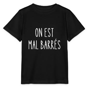 on est mal barrés - T-shirt bio MINI CREATOR Stanley/Stella Enfant - noir - Devant - Mikhail (115cm)