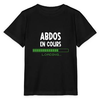 abdos en cours - T-shirt bio MINI CREATOR Stanley/Stella Enfant - noir - Devant - Mikhail (115cm)