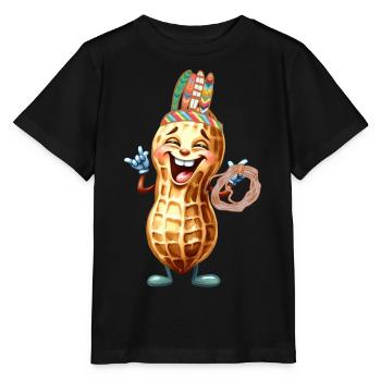 Cacahuète Wild West Enfant Enfants Cacahuètes Noix - T-shirt bio MINI CREATOR Stanley/Stella Enfant - noir - Devant - Mikhail (115cm)