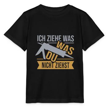 Fensterbauer Silikon ziehen Geschenk - Stanley/Stella Kinder T-Shirt MINI CREATOR  - Schwarz - Vorne - Mikhail (115cm)