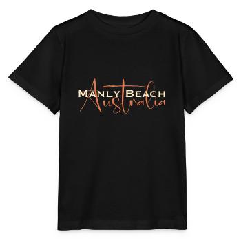 Manly Beach, Australie - T-shirt bio MINI CREATOR Stanley/Stella Enfant - noir - Devant - Mikhail (115cm)
