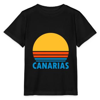 Canarias (geteilte Sonne) - Stanley/Stella Kinder T-Shirt MINI CREATOR  - Schwarz - Vorne - Mikhail (115cm)