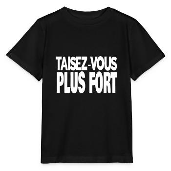 taisez-vous plus fort - T-shirt bio MINI CREATOR Stanley/Stella Enfant - noir - Devant - Mikhail (115cm)