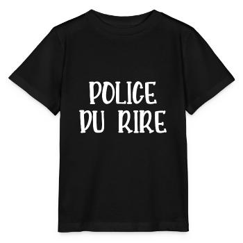 police du rire - T-shirt bio MINI CREATOR Stanley/Stella Enfant - noir - Devant - Mikhail (115cm)