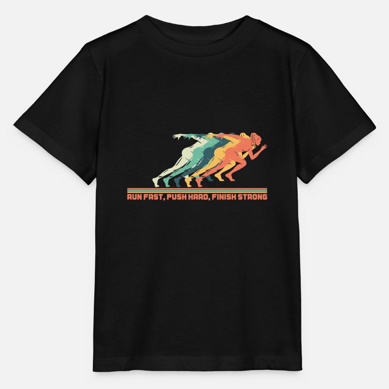 Laufen Leichtathletik Läufertraining - Stanley/Stella Kinder T-Shirt MINI CREATOR - Schwarz