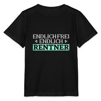 Endlich Frei Endlich Rentner Lustiges Renten - Stanley/Stella Kinder T-Shirt MINI CREATOR  - Schwarz - Vorne - Mikhail (115cm)