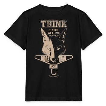 Je dois ma fourrure plus que vous - T-shirt bio MINI CREATOR Stanley/Stella Enfant - noir - Devant - Mikhail (115cm)