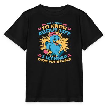Ornithorynque - T-shirt bio MINI CREATOR Stanley/Stella Enfant - noir - Devant - Mikhail (115cm)
