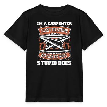Tischler Holzarbeiter Zimmerei - Stanley/Stella Kinder T-Shirt MINI CREATOR  - Schwarz - Vorne - Mikhail (115cm)