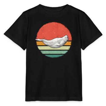 Bélugas Océan Bélugas Baleines - T-shirt bio MINI CREATOR Stanley/Stella Enfant - noir - Devant - Mikhail (115cm)