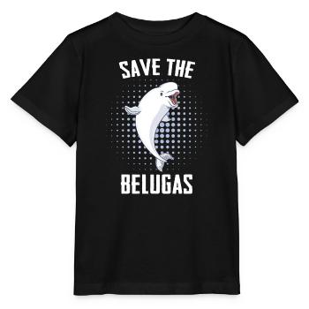 Bélugas Océan Bélugas Baleines - T-shirt bio MINI CREATOR Stanley/Stella Enfant - noir - Devant - Mikhail (115cm)