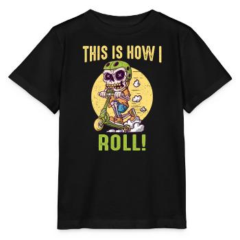 Stunt Scooter Scooter Skater Skating - Stanley/Stella Kinder T-Shirt MINI CREATOR  - Schwarz - Vorne - Mikhail (115cm)