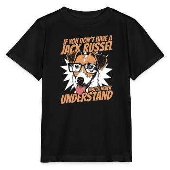 Jack Russell Terrier Propriétaire de chien - T-shirt bio MINI CREATOR Stanley/Stella Enfant - noir - Devant - Mikhail (115cm)