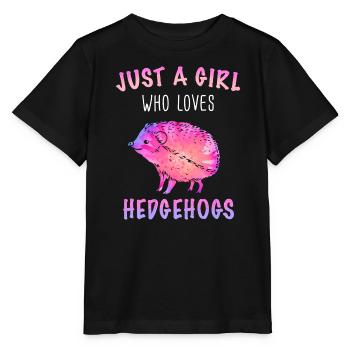 Hérisson Épineux Animal Hérisson - T-shirt bio MINI CREATOR Stanley/Stella Enfant - noir - Devant - Mikhail (115cm)