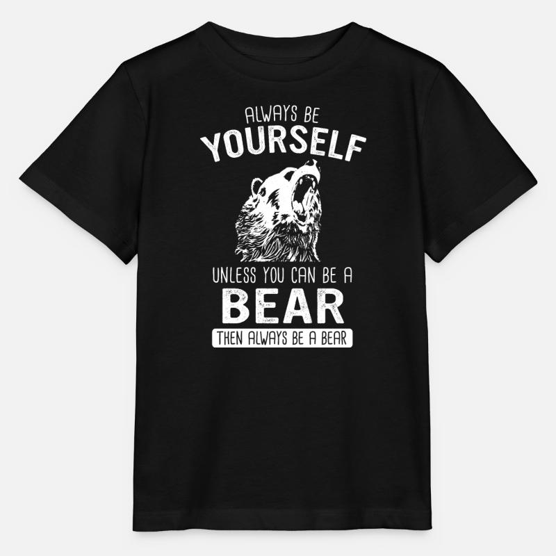 Ours Grizzly Ours bruns Ours - T-shirt bio MINI CREATOR Stanley/Stella Enfant - noir