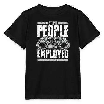 Agent correctionnel Gardien de prison Prison - T-shirt bio MINI CREATOR Stanley/Stella Enfant - noir - Devant - Mikhail (115cm)