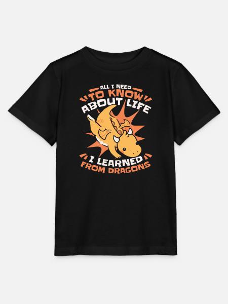 Drache Mystisch Drachen Fantasie - Stanley/Stella Kinder T-Shirt MINI CREATOR - Schwarz
