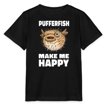 Puffer fish Puffer fish Fish Ocean Animal - Stanley/Stella MINI CREATOR Kids’ T-Shirt - black - Front - Mikhail (115cm)
